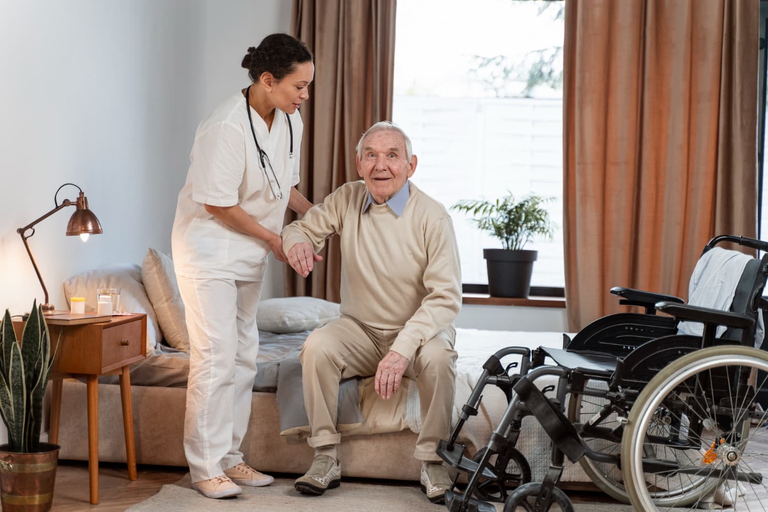 A Harmony Family Care client, supported at home