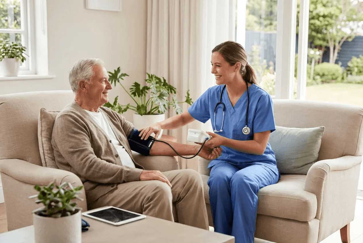 A Harmony Family Care client, supported at home